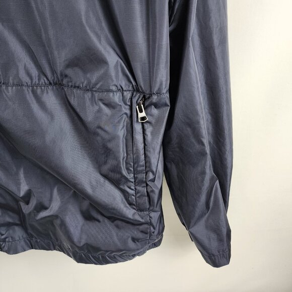 Theory Hoodie Mens XXL Navy Blue Full Zip Windbreaker - Picture 4 of 7